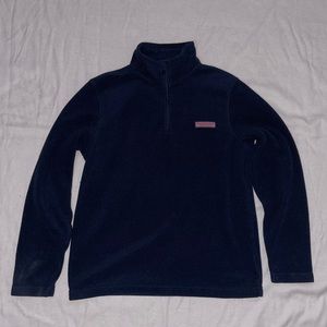 Navy Vineyard Vines Quarter Zip Up Fleece
